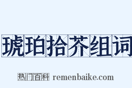 琥珀拾芥组词是什么意思的图片